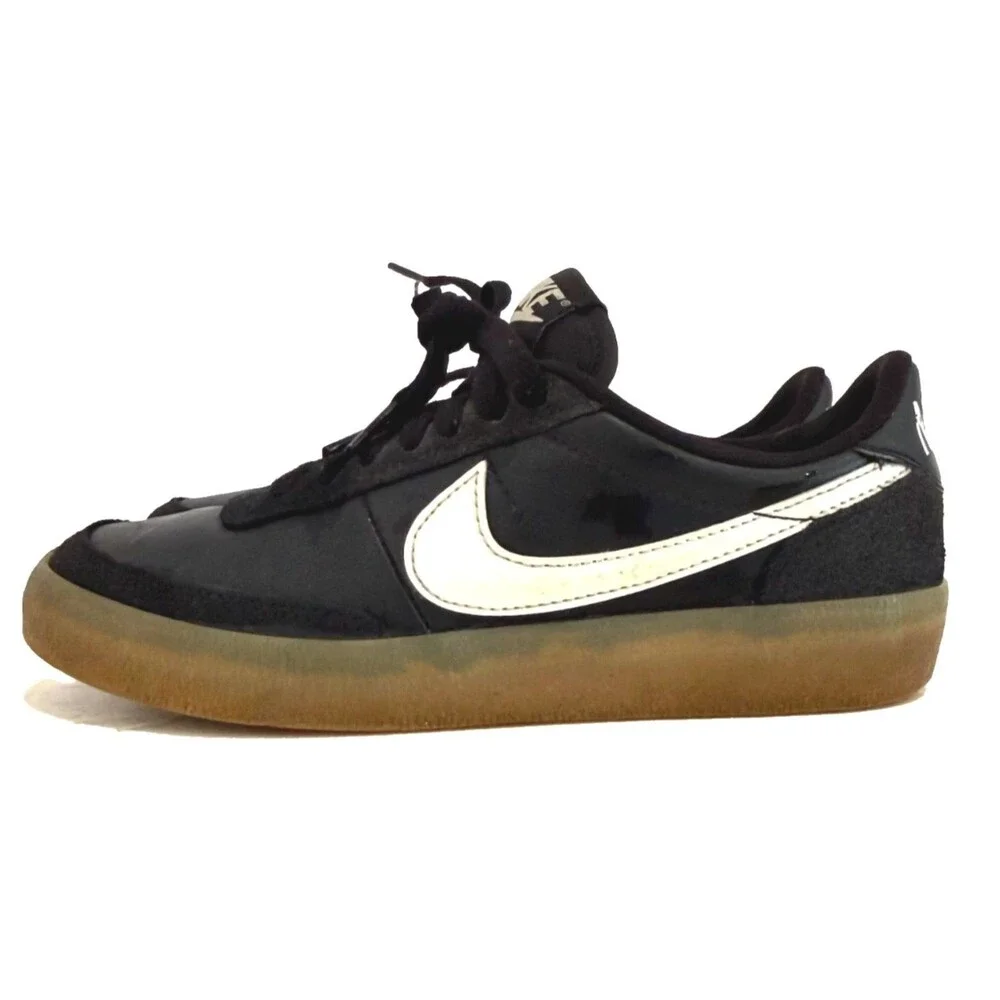 Nike Killshot 2 Womens 5.5 Black Leather Gum Sole Tennis Shoes Retro Low Sneaker